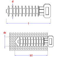 Chevilles pour colliers de cablages 10x43 noir (sachet de 100)